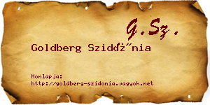 Goldberg Szidónia névjegykártya
